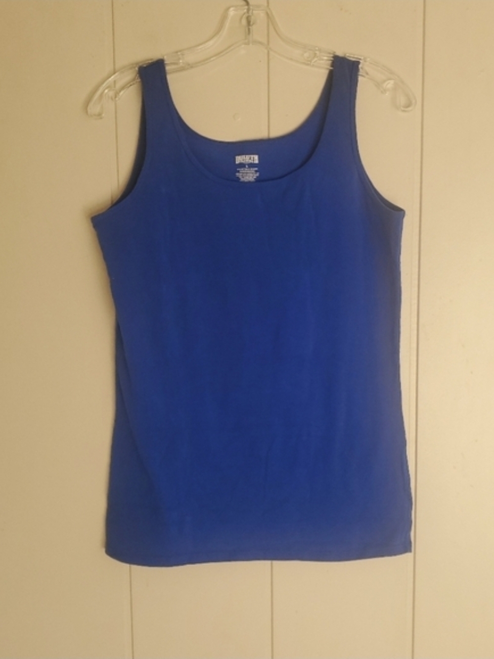 Duluth Trading Co Women’s Scoop Neck Tank Blue Large Stretch Sleeveless